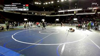 Girls 105 lbs Cons. Round 4 - Georgina Johnson, Peninsula (Girls) vs Shaniya Tarula, Toppenish (Girls)