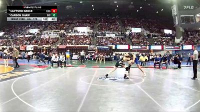 AA - 175 lbs Quarterfinal - Clifford Nance, Flathead (Kalispell) vs Carson Shaw, Gallatin (Bozeman)