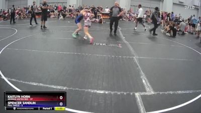 118 lbs Round 3 (8 Team) - Kaitlyn Horn, Georgia United Red vs Spencer Sandlin, Full Circle