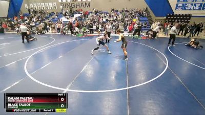 160 lbs Cons. Round 2 - Blake Talbot, Syracuse vs Kalani Faletau, Falcon Wrestling Club