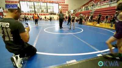 55 lbs Quarterfinal - Vincent Burgo, Team Tulsa Wrestling Club vs Loxus Farley, Chickasha Youth Wrestling