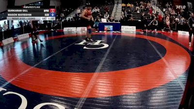 125kg Round 2 - Gurkaran Gill, Miri Piri Wrestling Club vs Mason Matieshin, Saskatoon Junior Huskies