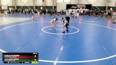 94-104 lbs Round 2 - Carlie McKibbin, Bayard High School vs Kayleigh Reese, Calhan Bulldogs