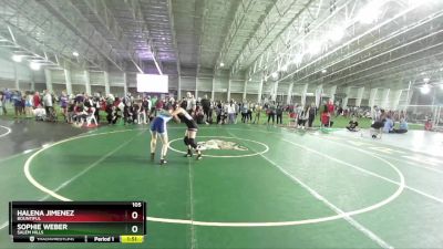 105 lbs Cons. Round 1 - Halena Jimenez, Bountiful vs Sophie Weber, Salem Hills