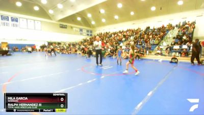 62 lbs Semifinal - Ralph Hernandez Iii, Total Kaos Wrestling Club vs Mila Garcia, Warriors