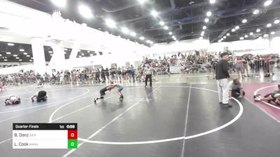 61 lbs Quarterfinal - Bodie Danz, Sierra Sabers vs Levi Cook, Manu WC