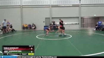 132 lbs Round 3 (6 Team) - Daeja Sundquist, North Dakota vs Abby Vanderheyden, Tennessee