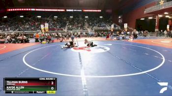 3A-132 lbs Cons. Round 2 - Tillman Burns, Worland vs Kayde Allen, Mountain View