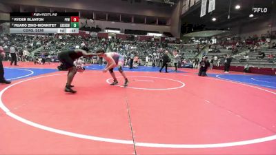 182 lbs Cons. Semi - Ryder Blanton, PrimeTime Youth Wrestling vs Ruaro Zino-Monnitey, Little Rock Central High School Wrestling