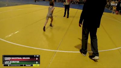 60 lbs Quarterfinal - Liam Schroyer, Pipestone vs Cohen Nachtigal-Wilson, Oakdale