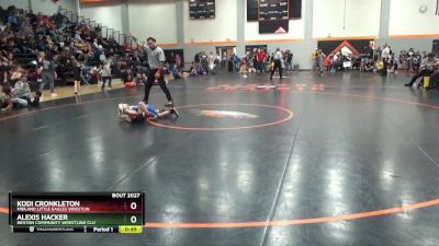 GSPW-4 lbs Round 2 - Kodi Cronkleton, Midland Little Eagles Wrestlin vs Alexis Hacker, Benton Community Wrestling Clu