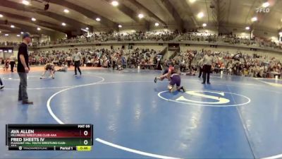 135 lbs Cons. Round 4 - Fred Sheets IV, Pleasant Hill Youth Wrestling Club-AAA vs Ava Allen, Hillsboro Wrestling Club-AAA