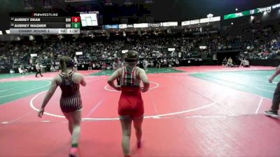 128 lbs Champ. Round 2 - Aubrey Wagner, URB2 vs Aubrey Dean, DONA