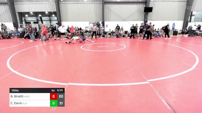 110 lbs Rr Rnd 1 - Bradon Binetti, Apex/Tristate Training Center vs Chase Davis, Team Alien UFO