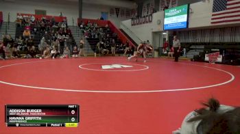 145 lbs Quarterfinal - Havana Griffith, Independence vs Addison Burger, West Delaware, Manchester