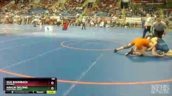 138 lbs Semifinal - Havlin DeLong, Northern Lights vs Gus Bohmbach, Killdeer