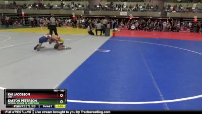 100 lbs Quarterfinal - Kai Jacobson, LAW vs Easton Peterson, Victory School Of Wrestling