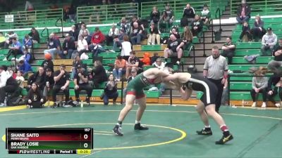 157 lbs Cons. Round 5 - Brady Losie, Oak Harbor vs Shane Saito, Perrysburg