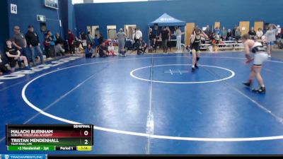 90 lbs Semifinal - Tristan Mendenhall, Team Real Life vs Malachi Burnham, Sublime Wrestling Academy