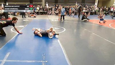 53 lbs Rr Rnd 7 - Weston McCarthy, Falcons Wrestling Club - ESC vs Jaxon Churchill, RedNose Wrestling School - ESC