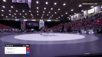 57 kg Round Of 16 - Timothy Romero, Colorado Mesa Wrestling Club vs Matthew Ramos, Boilermaker RTC