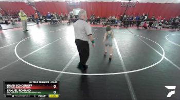 65-69 lbs Round 3 - Samuel Romano, The Knights Of Waterloo Wrestling Club vs Gavin Schoenoff, Baraboo Wrestling Club