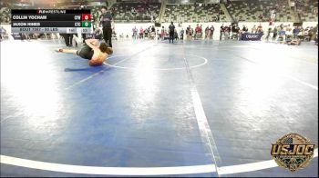 90 lbs Consi Of 8 #2 - Collin Yocham, Coweta Tiger Wrestling vs Jaxon Hines, Comanche Takedown Club