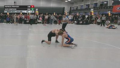 144 lbs Quarters - Patrick Provost, Fort Zumwalt North Wrestling vs Jack Simpson, Black Fox Wrestling Academy