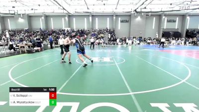 220 lbs Round Of 32 - Vincent Scileppi, Xavier vs Aaron Mysatyukow, Southington