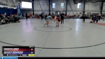 130 lbs Semifinal - Bronwyn Brenneman, Iowa Central Community College vs Samantha Weeks, University Of Jamestown