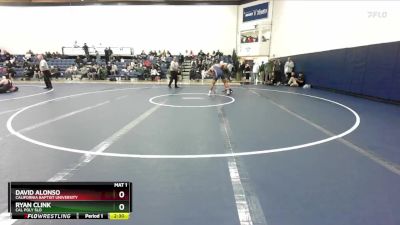 174 lbs 3rd Place Match - David Alonso, California Baptist University vs Ryan Clink, Cal Poly SLO