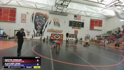 67 lbs Semifinal - Ashton Winkler, Greybull Basin Athletic Club vs Fletcher Lewis, Thermopolis Wrestling Club