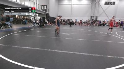 138 lbs Quarterfinals (8 Team) - Frankie Spagnola, Iron Horse White vs Henry Cai, CTWHALE