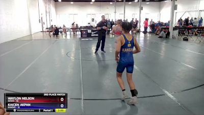 106 lbs Placement Matches (8 Team) - Waylon Nelson, Idaho vs Kaicen Akpan, Kansas