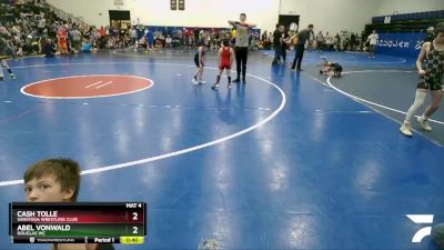 70 lbs Champ. Round 1 - Cash Tolle, Saratoga Wrestling Club vs Abel VonWald, Douglas WC