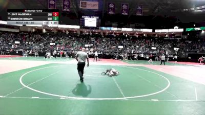 80 lbs Champ. Round 1 - Brinson Braun, WEWA vs Luke Hageman, CPWA