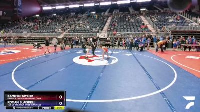 62 lbs Cons. Semi - Kamdyn Taylor, Eastside United Wrestling Club vs Roman Blaisdell, Top Of The Rock Wrestling Club