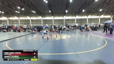 75 lbs 1st Place Match - Miro Parr-Coffin, Unattached vs Emmitt Murray, All In Wrestling Academy