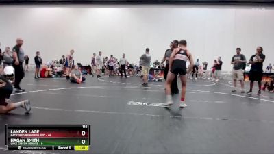 115 lbs Round 4 (10 Team) - Hagan Smith, Lake Gibson Braves vs Landen Lage, Backyard Brawlers Red