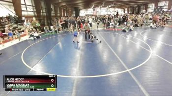46 lbs Quarterfinal - Alice McCoy, Charger Wrestling Club vs Codee Crossley, Green Canyon Wrestling Club