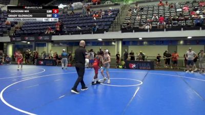 80 lbs Cons. Quarters - Giovonni Nix, Englewood Live Wire Wrestling Club vs Grady Glowacki, B.A.M. Training Center
