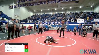 67 lbs Round Of 16 - Yurric Kommer, Tecumseh Youth Wrestling vs Cooper Ross, Tonkawa Takedown Club