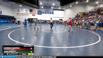 115 lbs Cons. Round 3 - Cameron Sisneros, Sage Valley Jr High vs Gage Burkett, Centennial Middle School