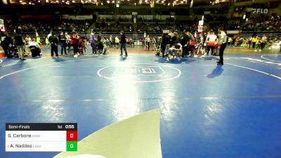 85 lbs Semifinal - Gabriella Carbone, Highlanders vs Allison Naddeo, Lakeland Jr Wrestling