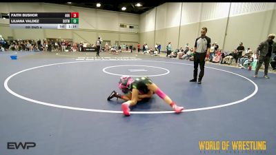 90 lbs Rr Rnd 4 - Faith Bushor, Aztec Lady Warriors vs Liliana Valdez, SOTM OK 7-12 1