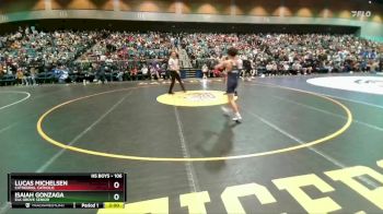 106 lbs Champ. Round 1 - Isaiah Gonzaga, Elk Grove Senior vs Lucas Michelsen, Cathedral Catholic