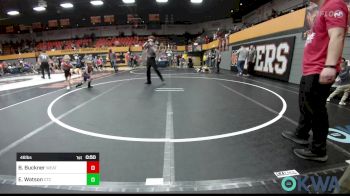 46 lbs Semifinal - Brylen Buckner, Weatherford Youth Wrestling vs Elliott Watson, Comanche Takedown Club