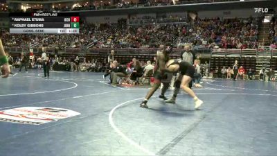 3A-215 lbs Cons. Semi - Kolby Gibbons, Johnston vs Raphael Etuma, Iowa City, City High