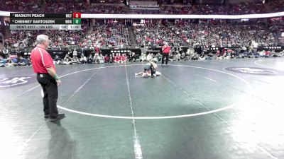 126 lbs 1st Place Match - Madilyn Peach, Milton vs Chesney Bartoszek, Wrightstown