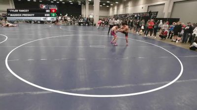 132 lbs Cons. Semis - Maddox Preskitt, Ranger 47 Wrestling Club vs Tyler Yancey, Spartan Mat Club